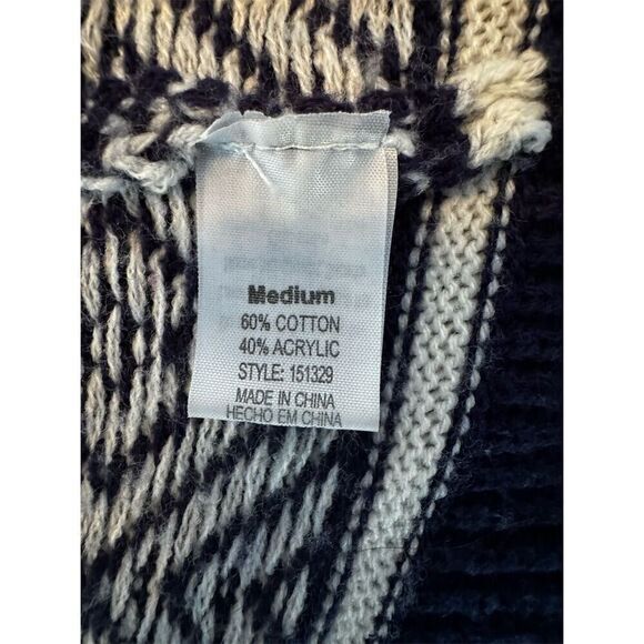 Poof! Women's M Geo-Stripe Cardigan Sweater Multicolor Long Sleeve - Picture 4 of 4